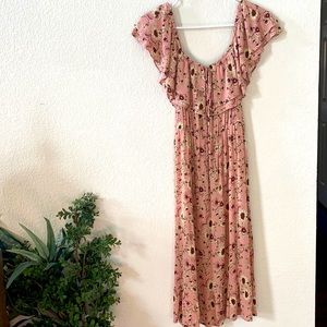 Midi floral flowy dress